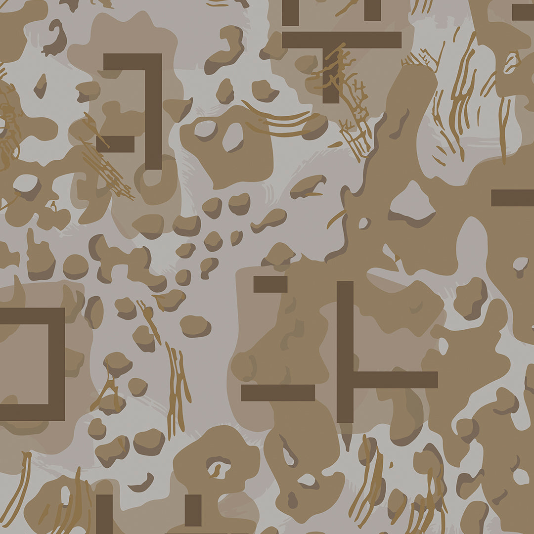 a camo pattern with squares and rectangles